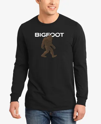 La Pop Art Men's Bigfoot Word Long Sleeve T-shirt