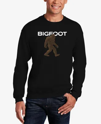 La Pop Art Men's Bigfoot Word Crewneck Sweatshirt