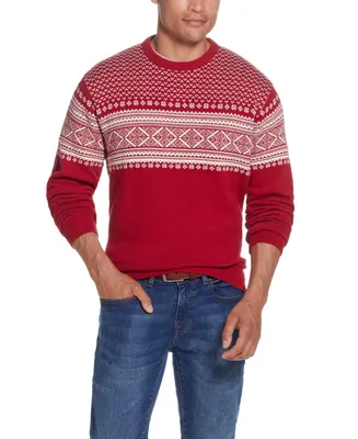 Weatherproof Vintage Men's Norwegian Crew Neck Sweater