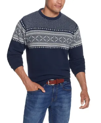 Weatherproof Vintage Men's Norwegian Crew Neck Sweater