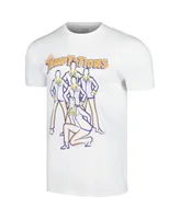 Men's White The Temptations Line Art T-shirt