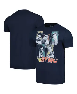 Men's Navy Nsync Sparkly Boxes T-shirt
