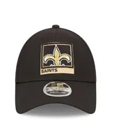 Men's New Era Black New Orleans Saints Framed Af 9FORTY Snapback Hat