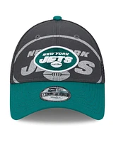 Preschool Boys and Girls New Era Graphite, Green New York Jets Reflect 9FORTY Adjustable Hat