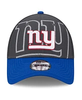 Preschool Boys and Girls New Era Graphite, Royal New York Giants Reflect 9FORTY Adjustable Hat