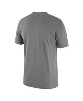 Men's Nike Heather Gray Georgia Bulldogs Campus Letterman Tri-Blend T-shirt