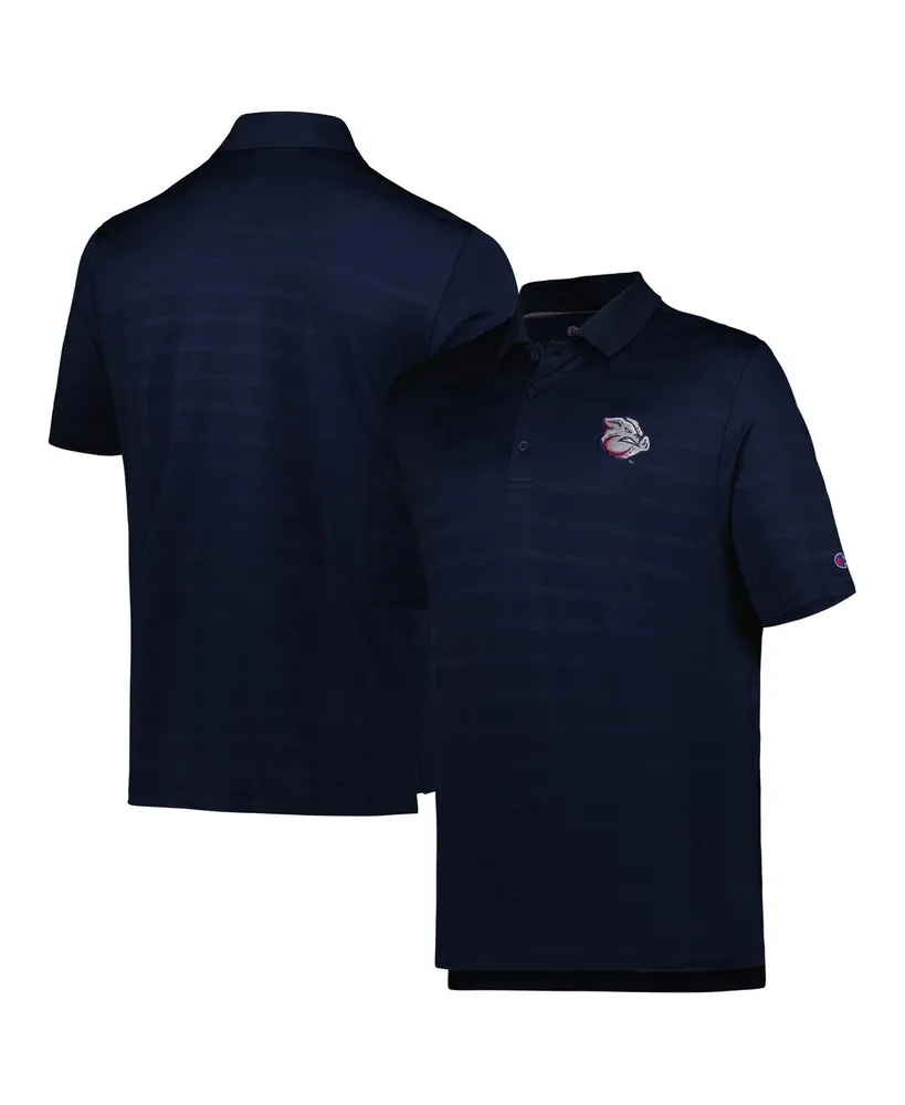 Men's Champion Navy Lehigh Valley IronPigs Textured Solid Polo Shirt