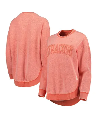 Women's Pressbox Orange Syracuse Orange Ponchoville Pullover Sweatshirt