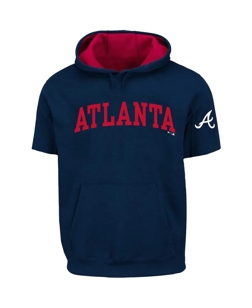 Atlanta Braves Profile Women's Plus Size Pullover Hoodie - Navy