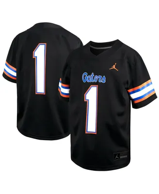 Big Boys Jordan #1 Black Florida Gators Alternate Game Jersey