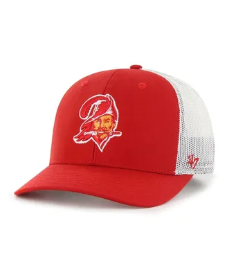 Men's '47 Brand Red Tampa Bay Buccaneers Adjustable Trucker Hat