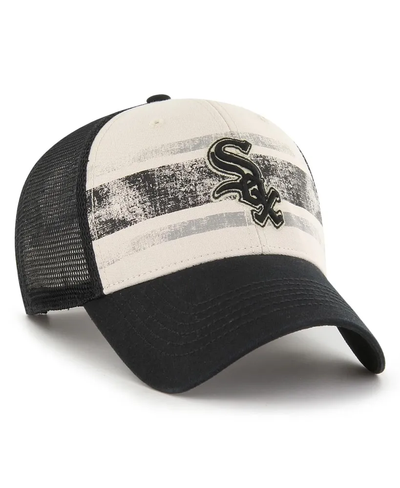 Men's '47 Brand Black Chicago White Sox Breakout Mvp Trucker Adjustable Hat