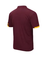 Men's Colosseum Maroon Loyola Chicago Ramblers Santry Lightweight Polo Shirt