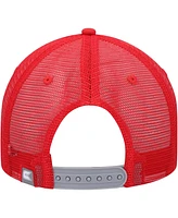 Men's Colosseum Gray, Red Utah Utes Love Fern Trucker Snapback Hat