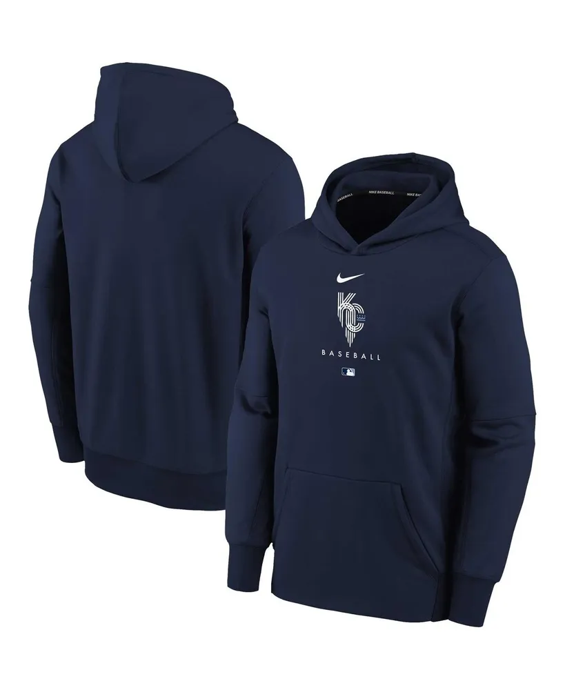 Youth Nike Navy Chicago Cubs City Connect Performance Pullover Hoodie