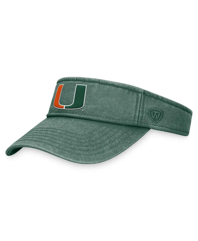 Men's Top of the World Green Miami Hurricanes Terry Adjustable Visor