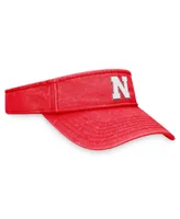 Men's Top of the World Scarlet Nebraska Huskers Terry Adjustable Visor