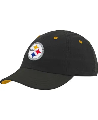 Infant Boys and Girls Black Pittsburgh Steelers Team Slouch Flex Hat