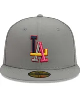 Men's New Era Gray Los Angeles Dodgers Color Pack 59FIFTY Fitted Hat