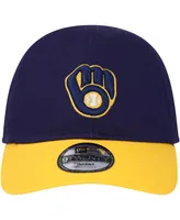 Infant Boys and Girls New Era Navy Milwaukee Brewers Team Color My First 9TWENTY Flex Hat