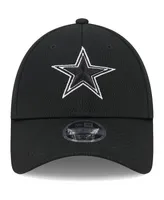 Big Boys and Girls New Era Black Dallas Cowboys Main B-Dub 9FORTY Adjustable Hat