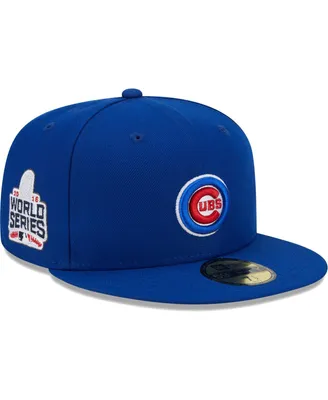 Men's New Era Royal Chicago Cubs Primary Logo 2016 World Series Team Color 59FIFTY Fitted Hat