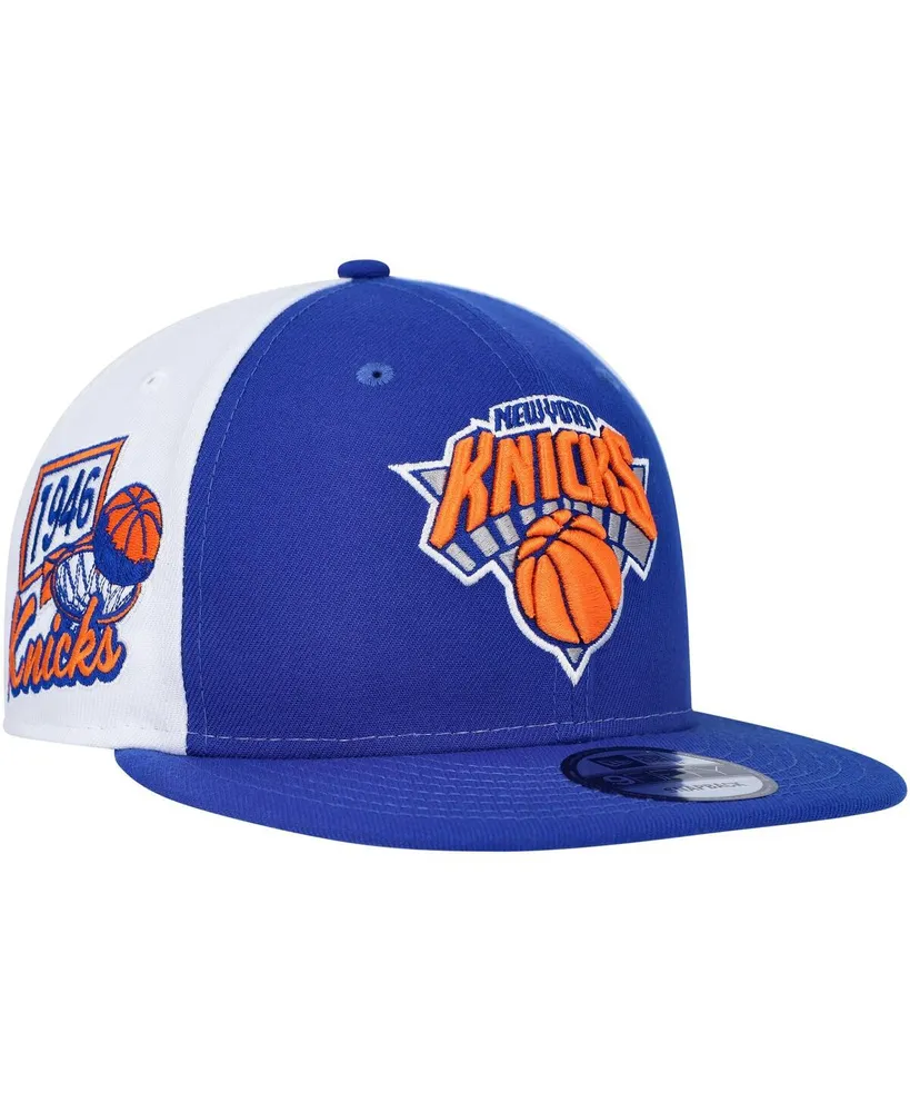 Men's New Era Blue New York Knicks Pop Panels 9FIFTY Snapback Hat