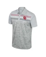 Men's Colosseum Gray Oklahoma Sooners Cybernetic Polo Shirt