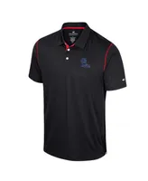 Men's Colosseum Black Ole Miss Rebels Cameron Polo Shirt