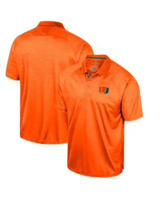 Men's Colosseum Orange Miami Hurricanes Honeycomb Raglan Polo Shirt