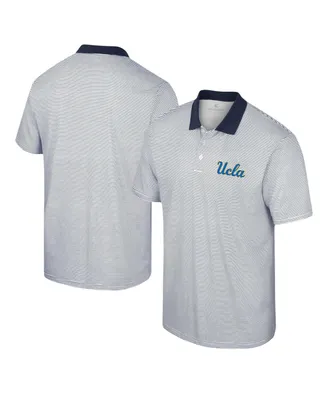 Men's Colosseum White Ucla Bruins Print Stripe Polo Shirt