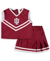 Big Girls Crimson Indiana Hoosiers Two-Piece Cheer Set