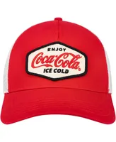 Men's American Needle Red, Cream Coca-Cola Valin Trucker Snapback Hat