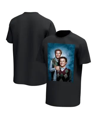 Men's Black Step Brothers Portrait Graphic T-shirt