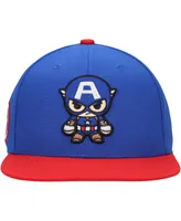 Big Boys and Girls Blue Captain America Character Snapback Hat