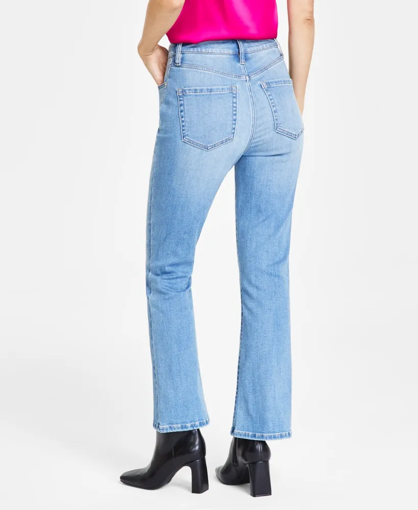 I.n.c. International Concepts Women's High-Rise Crop Flare-Hem Jeans, Created for Macy's