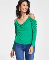 I.n.c. International Concepts Petite Chain-Strap Off-The-Shoulder Top, Created for Macy's