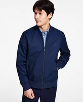 Calvin Klein Men's Logo-Print Matte Bomber Jacket