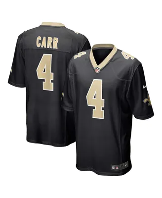 Men's Nike Derek Carr Black New Orleans Saints Game Jersey