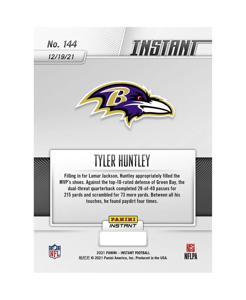 Tyler Huntley Baltimore Ravens Parallel Panini America Instant Nfl Week 15 Huntley Dazzles with 4 Total Touchdowns Single Trading Card