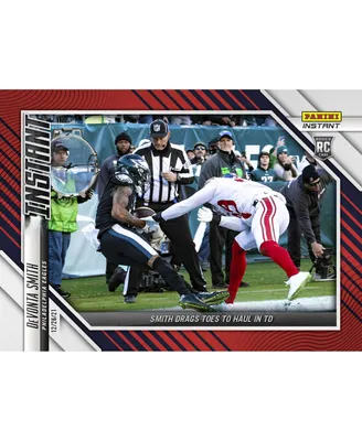 DeVonta Smith Philadelphia Eagles Parallel Panini America Instant Nfl Week 16 Smith Drags Toes to Haul in Td Single Rookie Trading Card