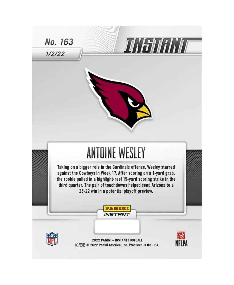 Antoine Wesley Arizona Cardinals Parallel Panini America Instant Nfl Week 17 Wesley Goes Up For Incredible Touchdown Grab Single Rookie Trading Card