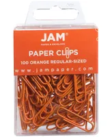 Jam Paper Colorful Standard Paper Clips - Regular 1" - Paperclips - 100 Per Pack