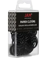 Jam Paper Circular Paper Clips - Round Paperclips - 50 Per Pack