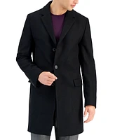 Hugo by Hugo Boss Men's Slim-Fit Wool Classic Black Overcoat