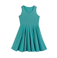 Mightly Girls Fair Trade Organic Cotton Solid Sleeveless Twirl Dress