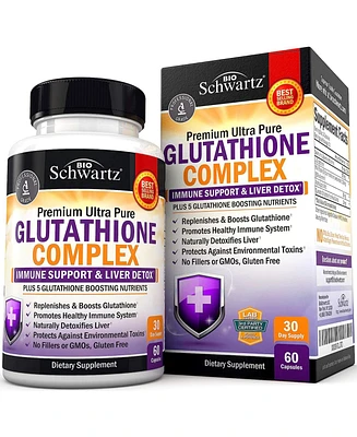 Glutathione Supplement Liver Detox with Quercetin Vitamin C Milk Thistle Alpha Lipoic Acid Liver Supplement & Immune Support Pills