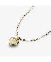 Ana Luisa Puffed Heart Necklace - Lev