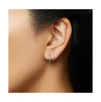 Ana Luisa Double Hoop Earrings - Harley Silver