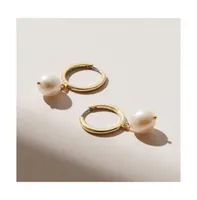 Ana Luisa Pearl Hoops - Medium Frida